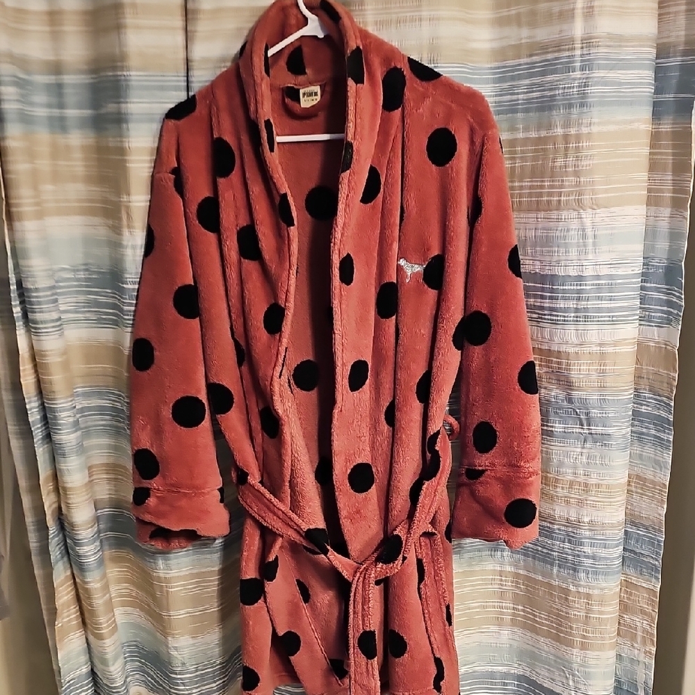 PINK Victoria's Secret Coral and Black Robe